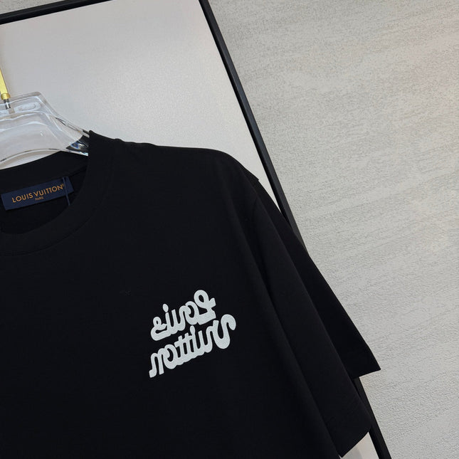 LV T-SHIRT IN BLACK COTTON FABRIC 238921