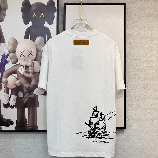 LV T-SHIRT IN WHITE COTTON FABRIC 238920