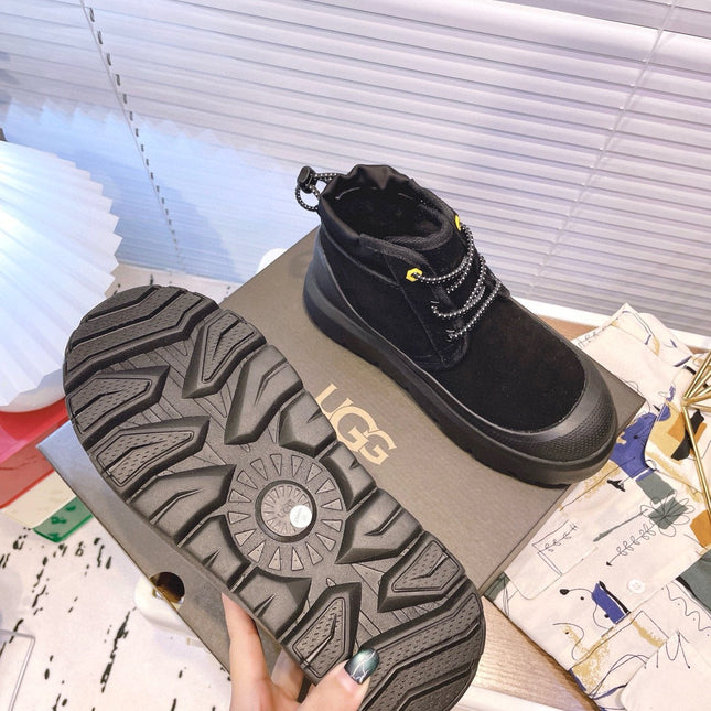 GENDER NEUMEL HIGH WEATHER HYBRID IN BLACK SUEDE AND CALFSKIN