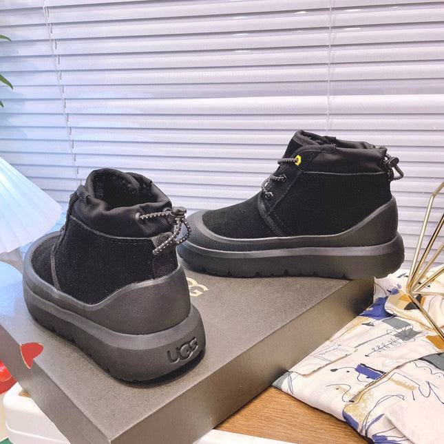 GENDER NEUMEL HIGH WEATHER HYBRID IN BLACK SUEDE AND CALFSKIN