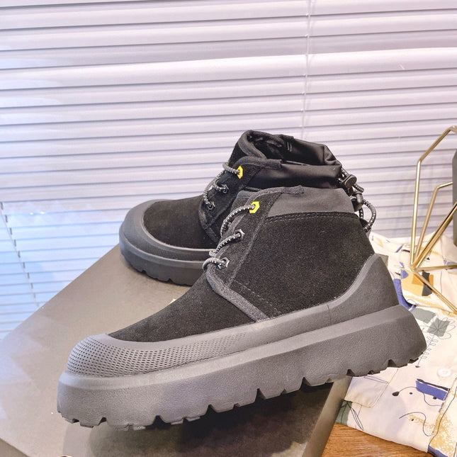 GENDER NEUMEL HIGH WEATHER HYBRID IN BLACK SUEDE AND CALFSKIN