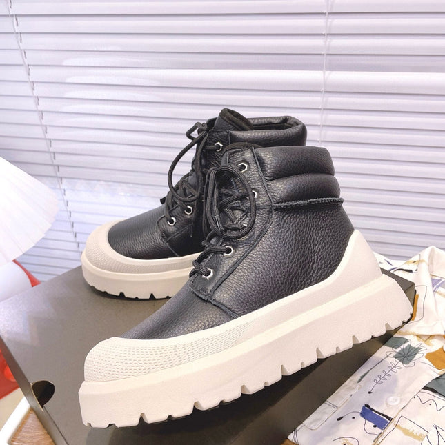 GENDER NEUMEL HIGH WEATHER HYBRID IN BLACK MIX WHITE PEPPER CALFSKIN