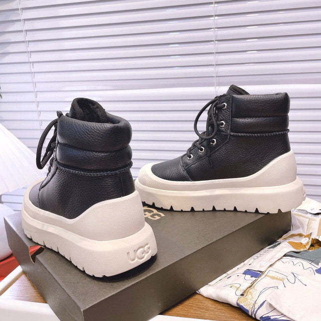 GENDER NEUMEL HIGH WEATHER HYBRID IN BLACK MIX WHITE PEPPER CALFSKIN