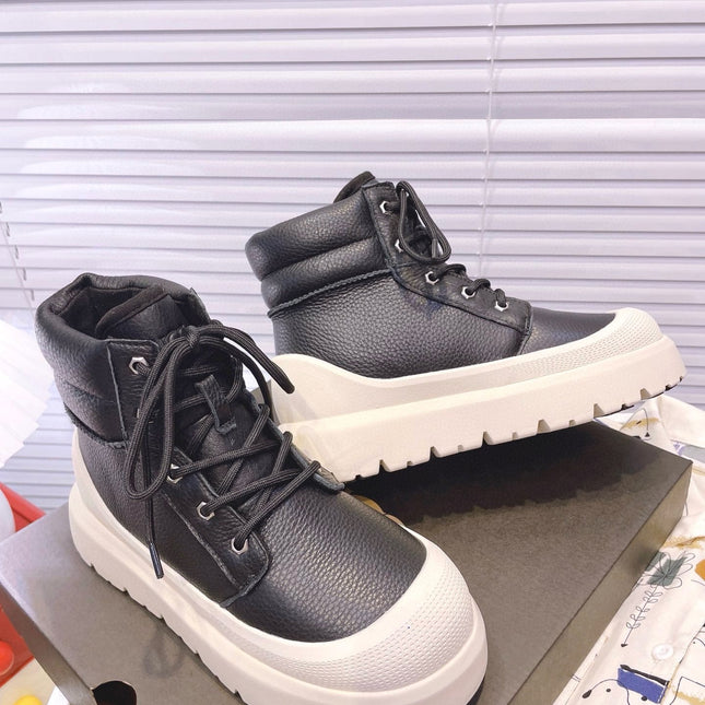 GENDER NEUMEL HIGH WEATHER HYBRID IN BLACK MIX WHITE PEPPER CALFSKIN