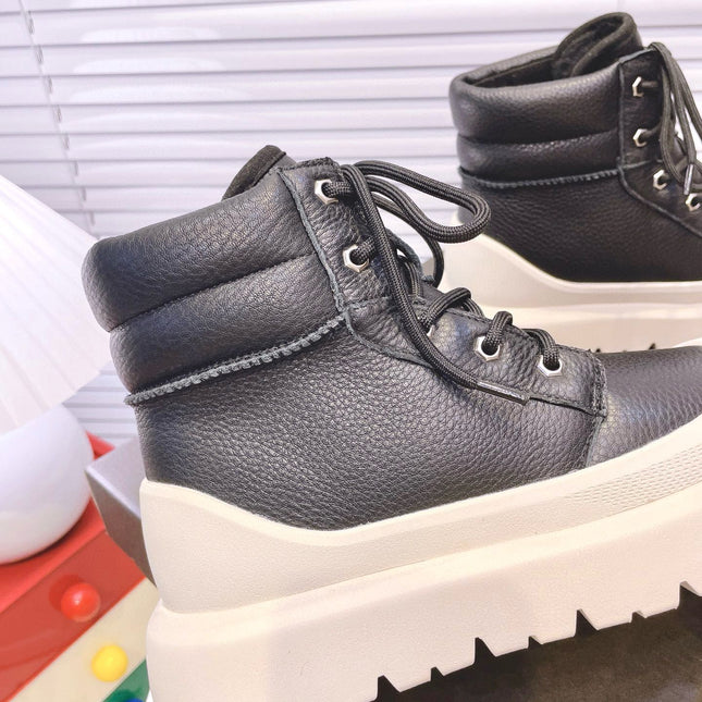 GENDER NEUMEL HIGH WEATHER HYBRID IN BLACK MIX WHITE PEPPER CALFSKIN