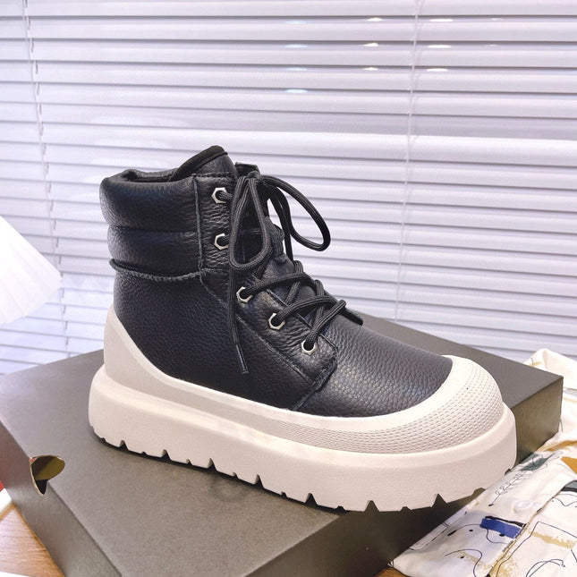 GENDER NEUMEL HIGH WEATHER HYBRID IN BLACK MIX WHITE PEPPER CALFSKIN