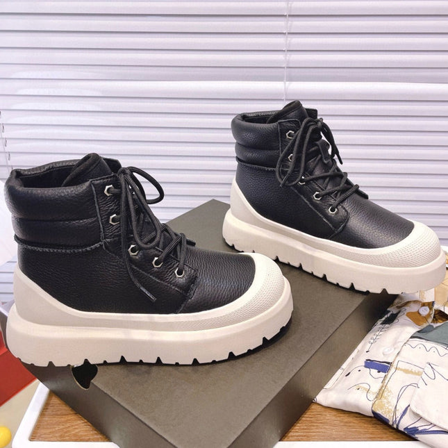 GENDER NEUMEL HIGH WEATHER HYBRID IN BLACK MIX WHITE PEPPER CALFSKIN
