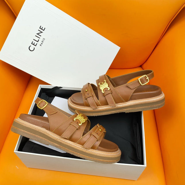 TIPPI TRIOMPHE SANDAL IN CALFSKIN TAN