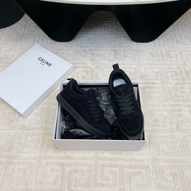TRAINER SNEAKER IN BLACK SUEDE
