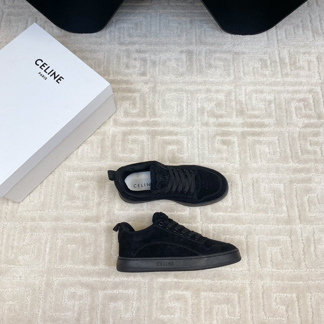 TRAINER SNEAKER IN BLACK SUEDE