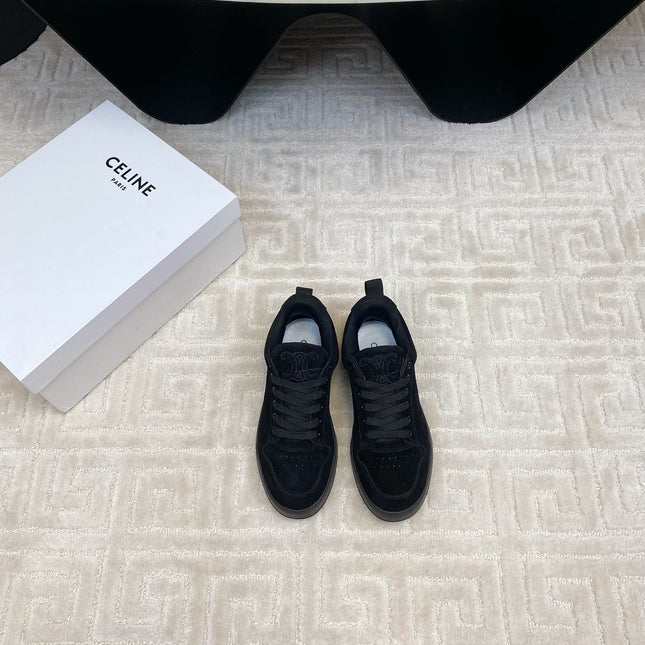 TRAINER SNEAKER IN BLACK SUEDE