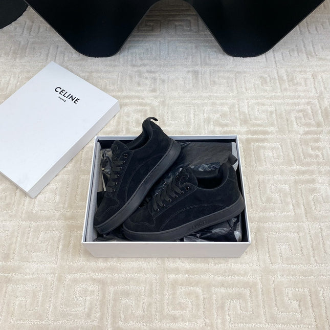 TRAINER SNEAKER IN BLACK SUEDE