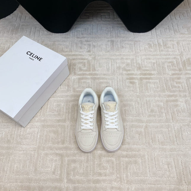 TRAINER SNEAKER IN ECRU TAN SUEDE