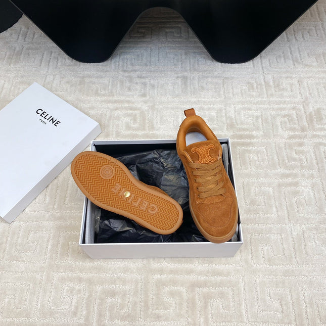 TRAINER SNEAKER IN RUSSET BROWN SUEDE