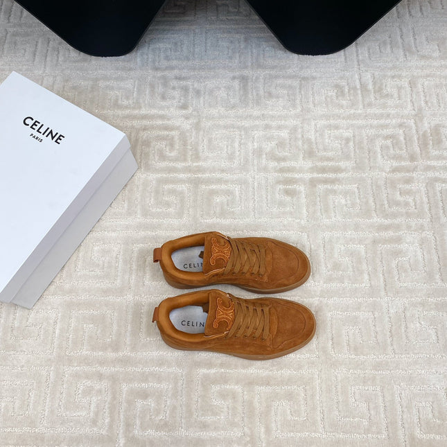 TRAINER SNEAKER IN RUSSET BROWN SUEDE