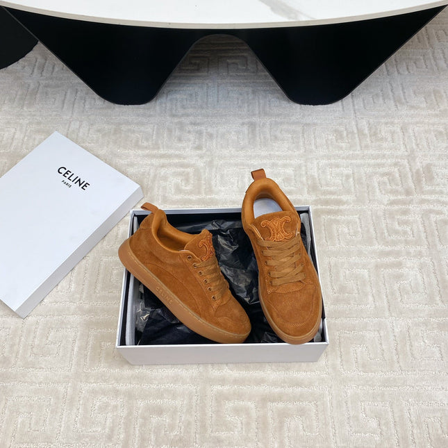 TRAINER SNEAKER IN RUSSET BROWN SUEDE