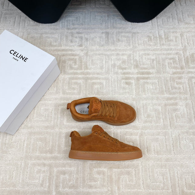 TRAINER SNEAKER IN RUSSET BROWN SUEDE