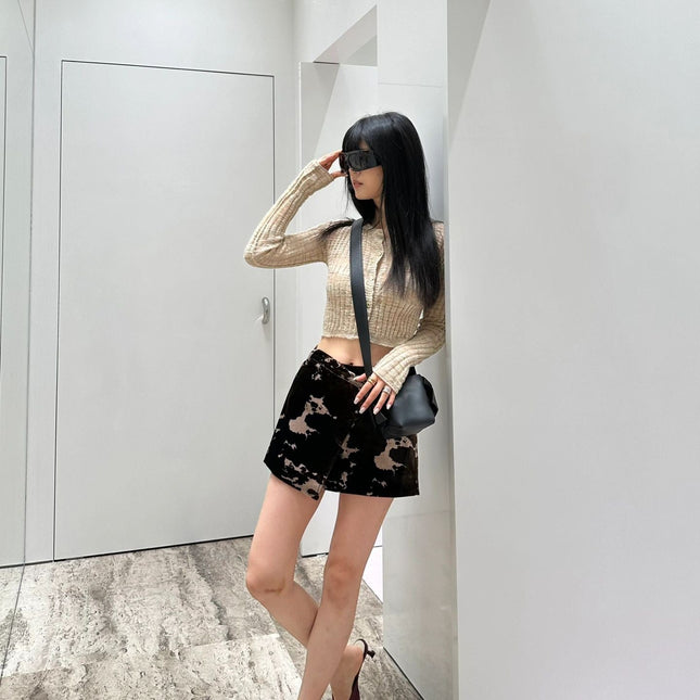 DIOR 25S MINI SKIRT CAMOUFLAGE STYLE 007