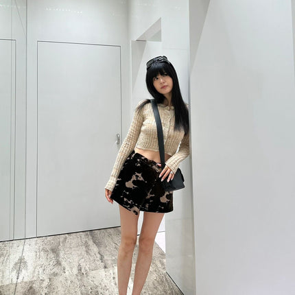 DIOR 25S MINI SKIRT CAMOUFLAGE STYLE 007
