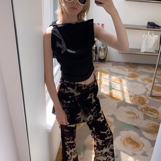 DIOR 25S CORDUROY CAMOUFLAGE PANTS STYLE 006