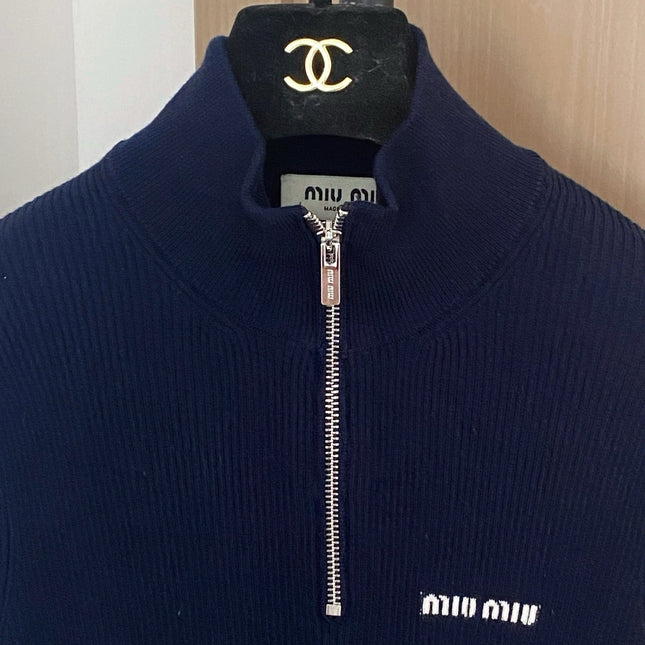 MIUMIU SHORT-SLEEVE KNIT TOP STYLE 264