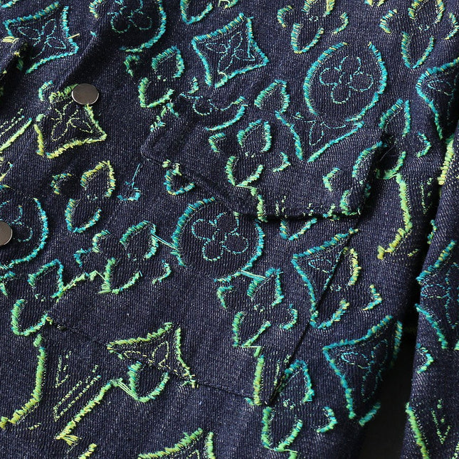 LV SHIRT IN NAVY BLUE MONOGRAM DENIM 239035