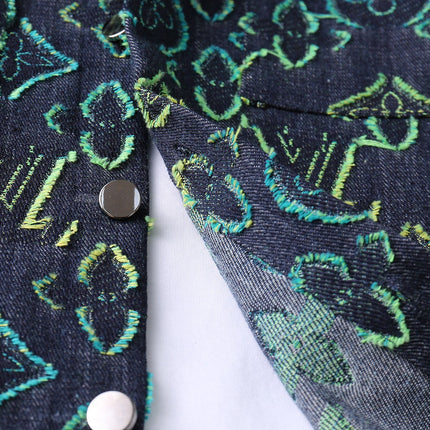 LV SHIRT IN NAVY BLUE MONOGRAM DENIM 239035