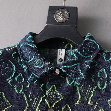 LV SHIRT IN NAVY BLUE MONOGRAM DENIM 239035