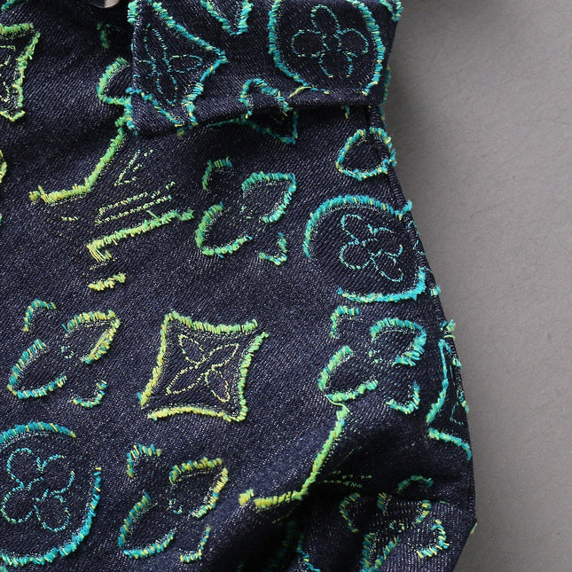 LV SHIRT IN NAVY BLUE MONOGRAM DENIM 239035