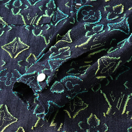 LV SHIRT IN NAVY BLUE MONOGRAM DENIM 239035