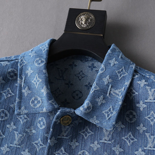 LV DENIM SHIRT JACKET BLUE MONOGRAM 238991