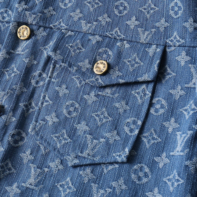 LV DENIM SHIRT JACKET BLUE MONOGRAM 238991