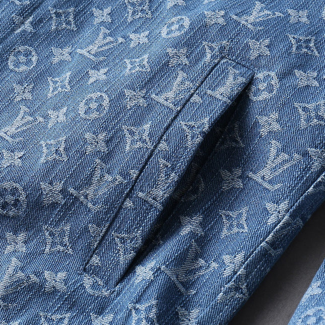 LV DENIM SHIRT JACKET BLUE MONOGRAM 238991