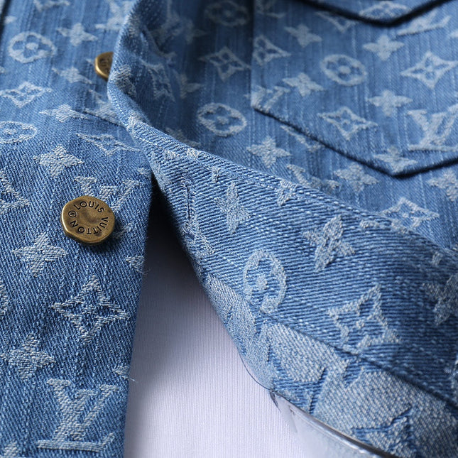 LV DENIM SHIRT JACKET BLUE MONOGRAM 238991