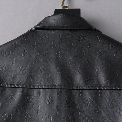 LV SHIRT JACKET IN BLACK MONOGRAM EMBOSSED CALFSKIN 238993