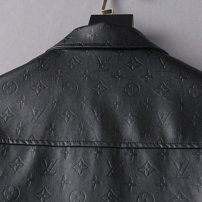 LV SHIRT JACKET IN BLACK MONOGRAM EMBOSSED CALFSKIN 238993