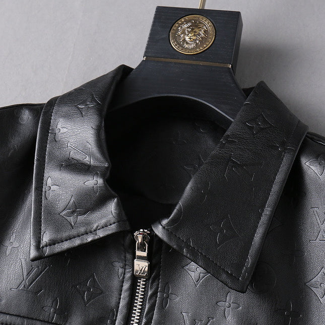 LV SHIRT JACKET IN BLACK MONOGRAM EMBOSSED CALFSKIN 238993