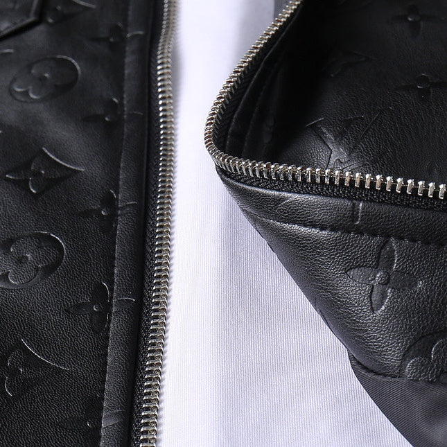 LV SHIRT JACKET IN BLACK MONOGRAM EMBOSSED CALFSKIN 238993