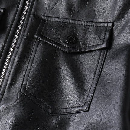 LV SHIRT JACKET IN BLACK MONOGRAM EMBOSSED CALFSKIN 238993