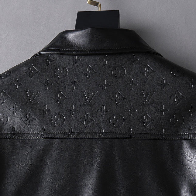 LV BLACK LAMBSKIN SHIRT JACKET 238998