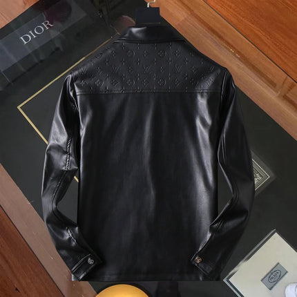 LV BLACK LAMBSKIN SHIRT JACKET 238998