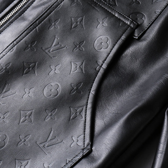 LV BLACK LAMBSKIN SHIRT JACKET 238998
