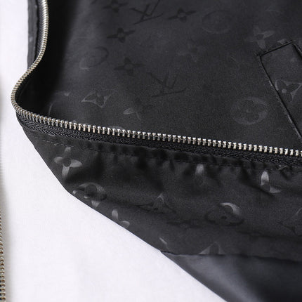 LV HOODED JACKET BLACK MIX WHITE MONOGRAM 239001