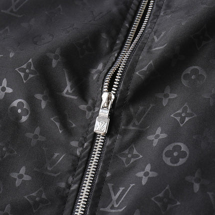 LV HOODED JACKET BLACK MIX WHITE MONOGRAM 239001