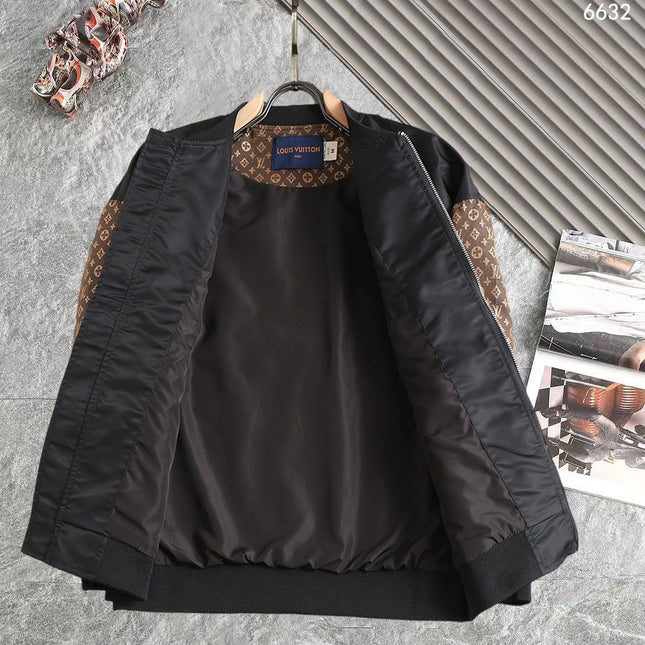LV WINDBREAKER BLACK AND BROWN MONOGRAM 238972