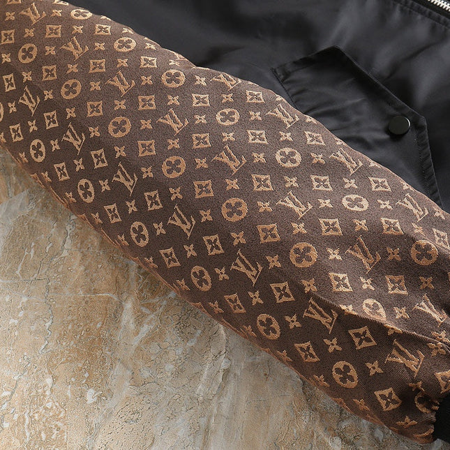 LV WINDBREAKER BLACK AND BROWN MONOGRAM 238972