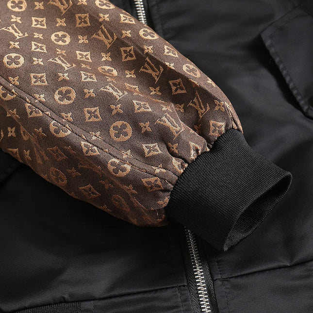 LV WINDBREAKER BLACK AND BROWN MONOGRAM 238972