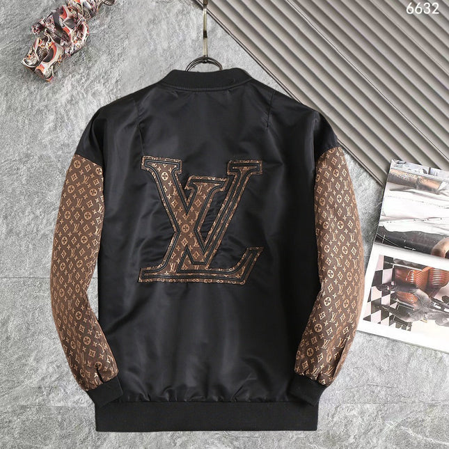 LV WINDBREAKER BLACK AND BROWN MONOGRAM 238972