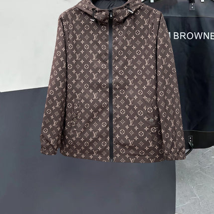 LV DOUBLE-SIDED JACKET BLACK AND BROWN 239023