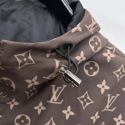 LV DOUBLE-SIDED JACKET BLACK AND BROWN 239023
